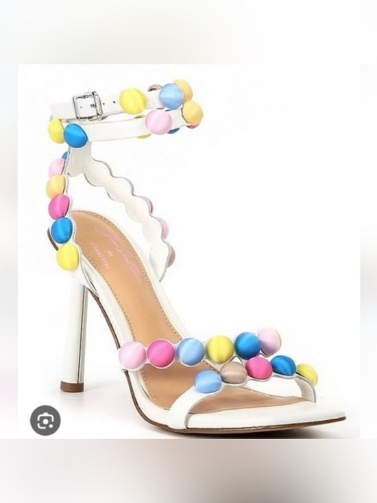 Gianni Bini Shoes - Gianni Bini Jess Southern Phoebe Pastel Rainbow Barbiecore Bead Sandal Heel 7